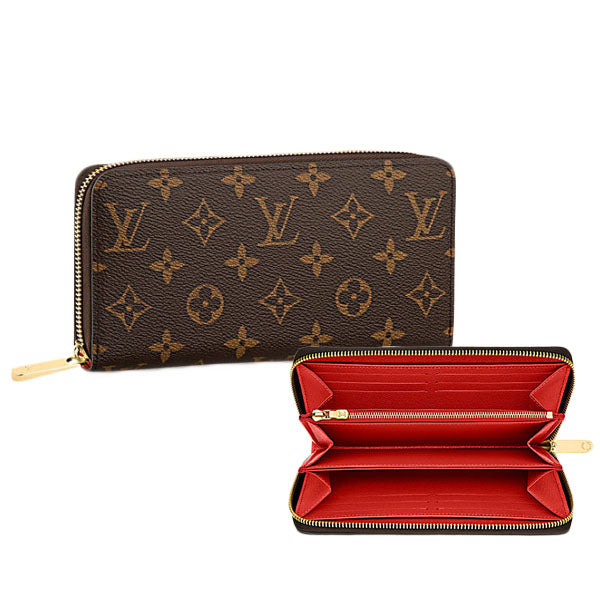 Louis Vuitton Long Purse M41896 Zip Around Monogram Canvas Brown Wallet Case