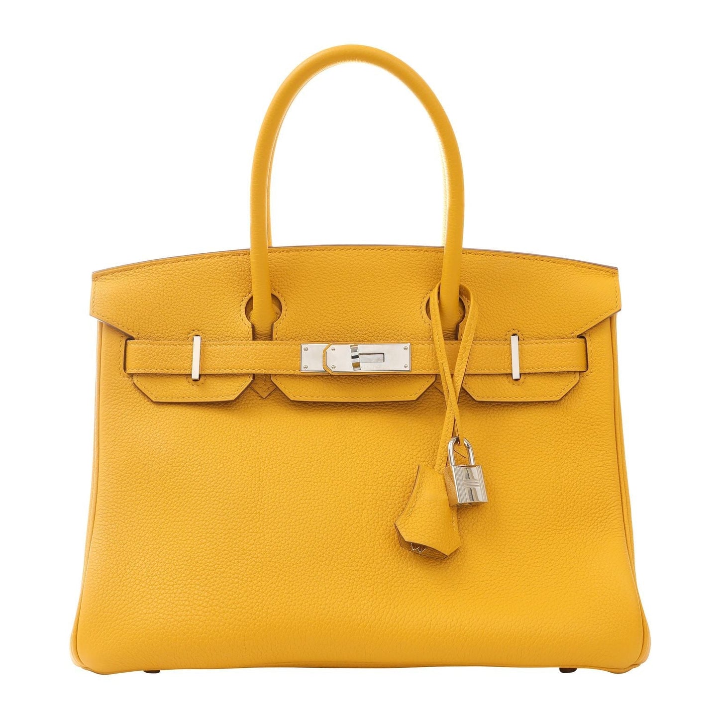 Hermes Moutard Togo Birkin W Palladium Hardware Handbag Travel Bag