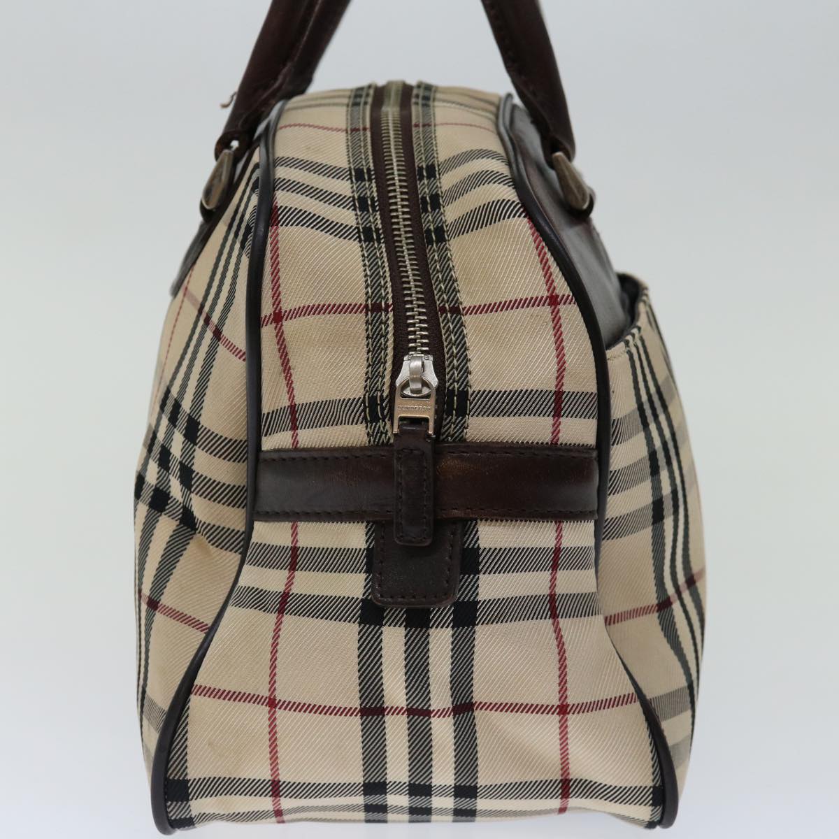 Burberry Luxury Nova Check Hand Bag Auth Mr097 Nylon Beige Travel Bag