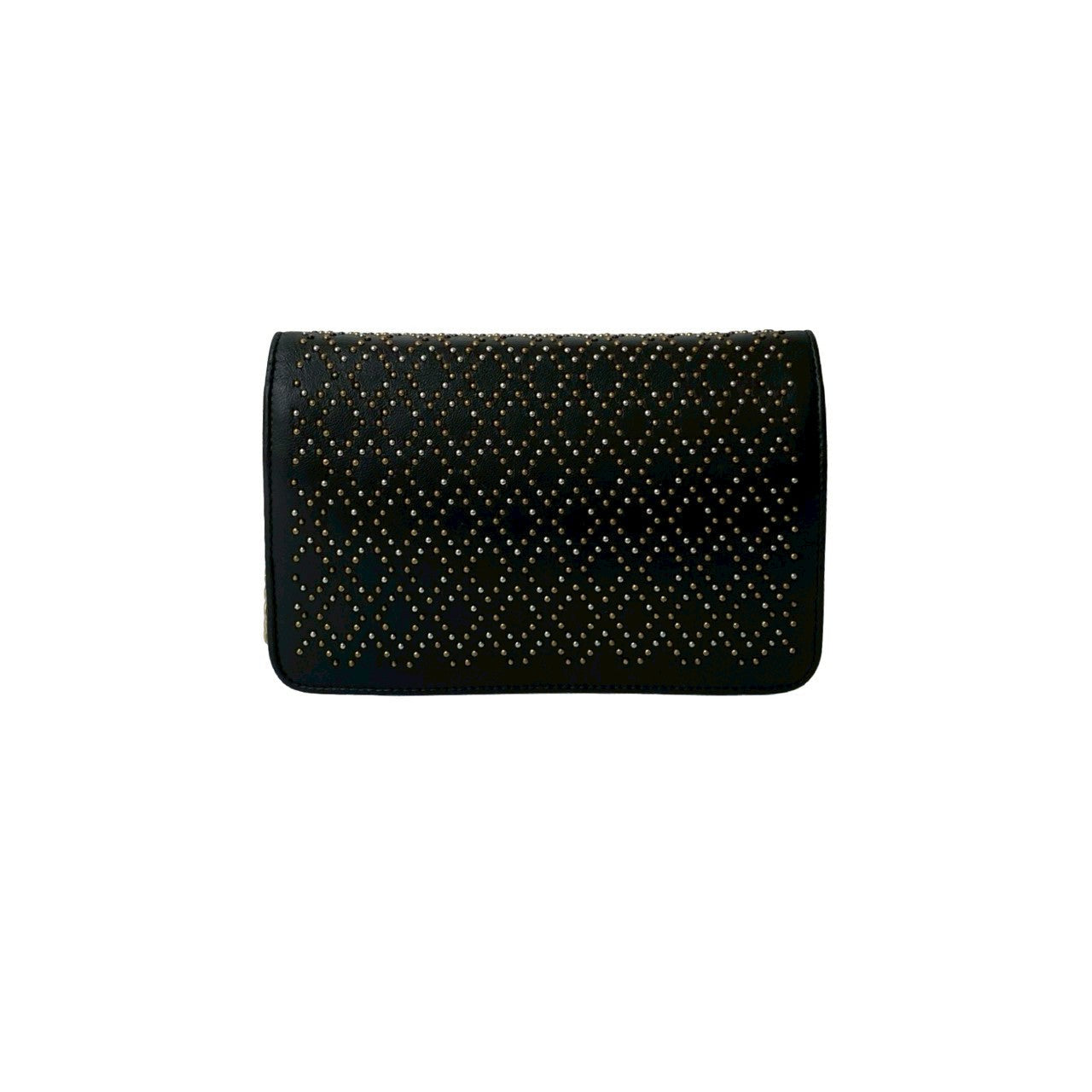 Chanel Grid Chain Wallet Leather 2way Wallet