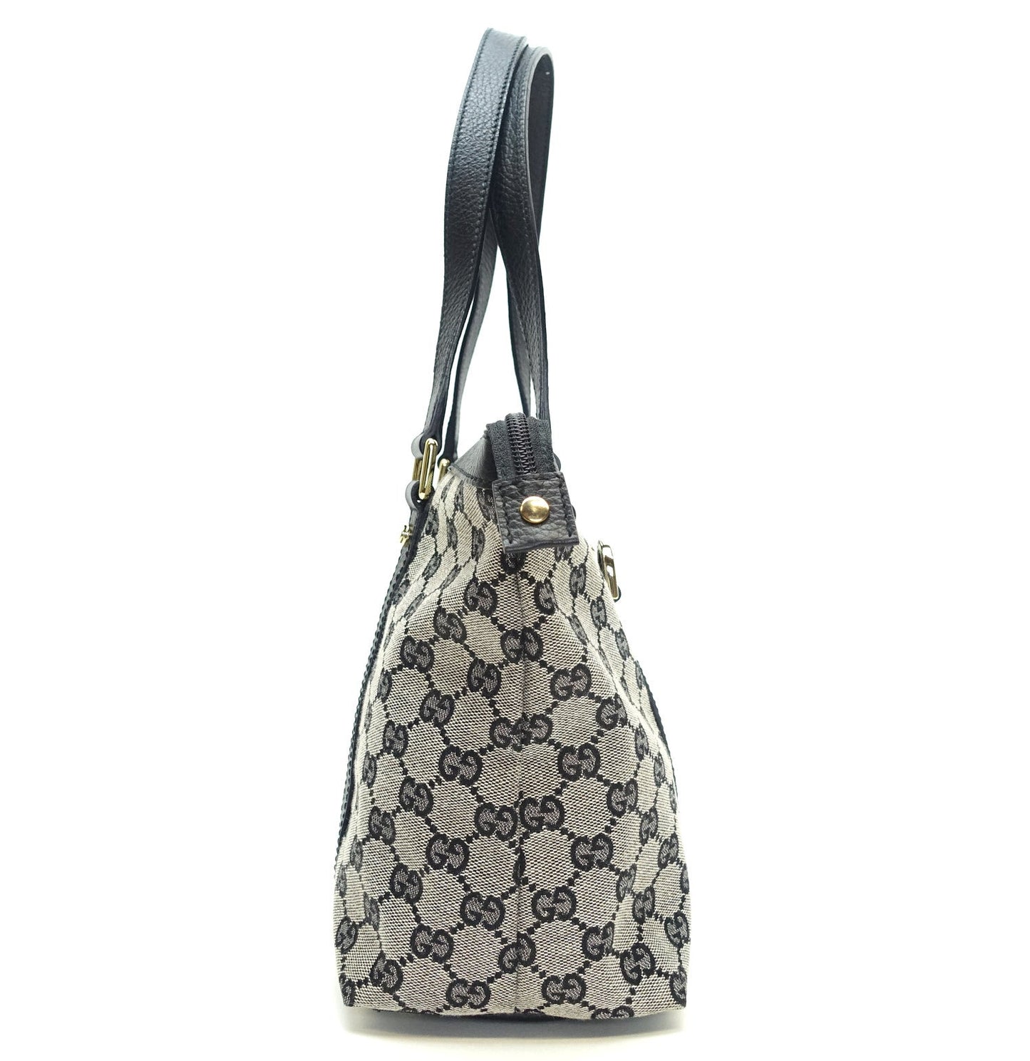 Gucci Abbey Zip Tote Bag Canvas Monogram Tote Oc547