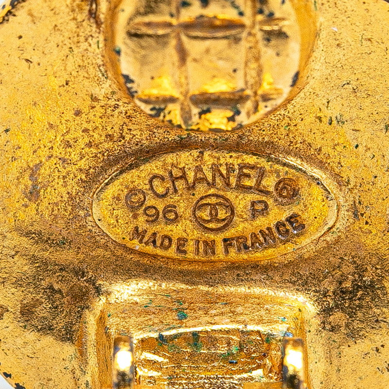 Chanel Gold Plated Coco Mark Earrings 96P