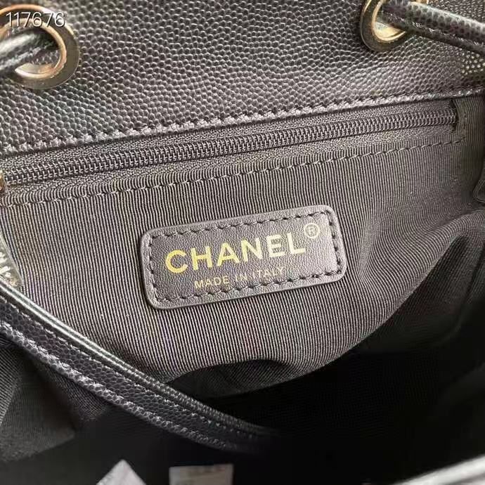 CHL Duma Backpack Toned Hardware Black Gold Shoulder Bag
