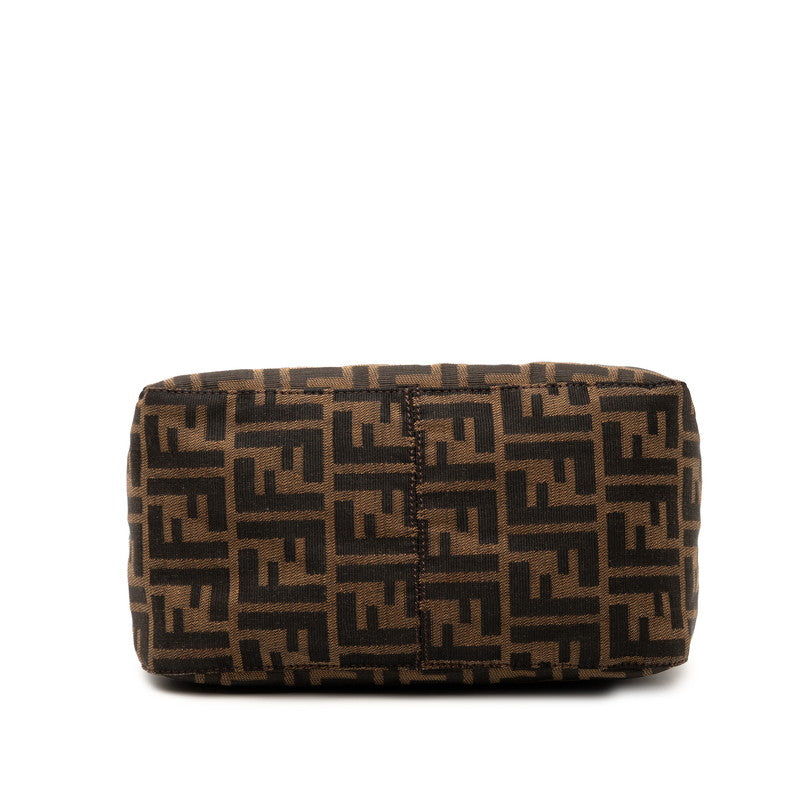 Fendi Mamma Baguette Zucca Handbag Leather Canvas Shoulder Bag