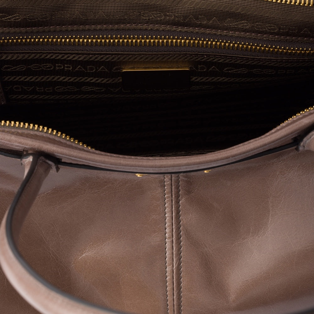 Prada Bonnie Extra Handbag Leather Large Travel Bag Pr 2511 0508