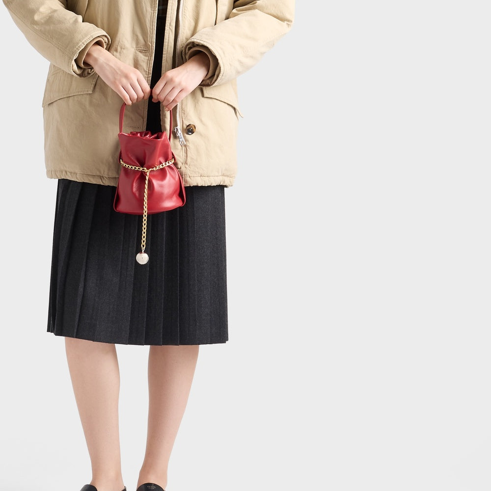 Prada Petit Sac Nappa Bag Leather Mini Bucket Bucket Bag