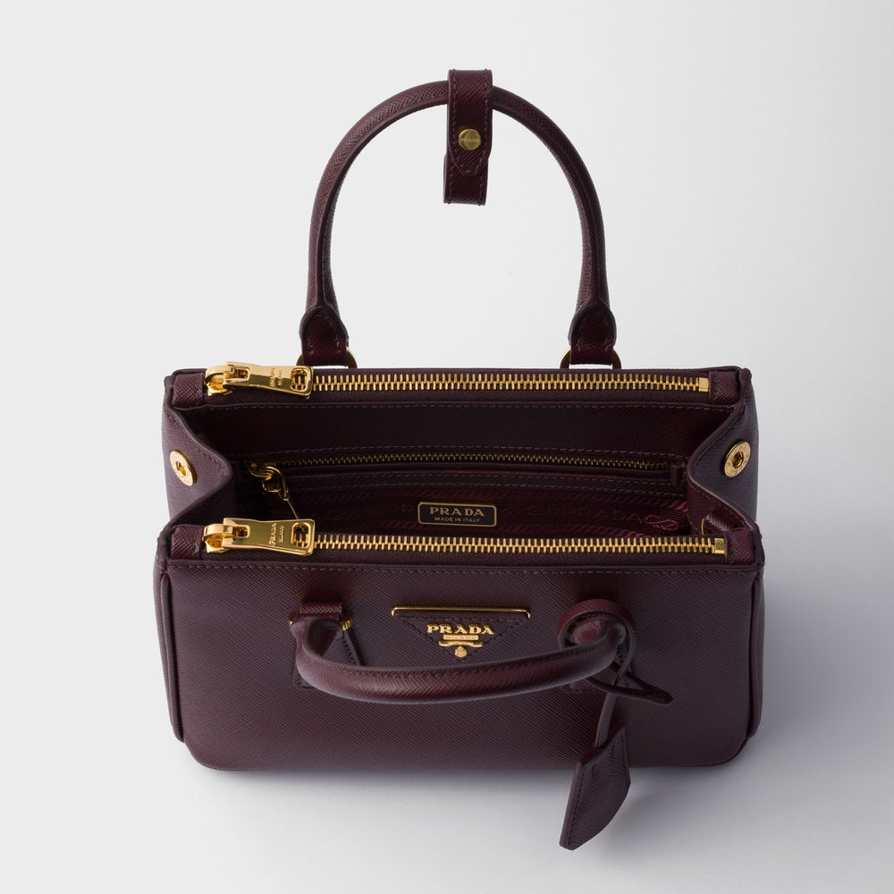 Prada Galleria Bag Leather Saffiano Mini Travel Bag Pr 2511 0556