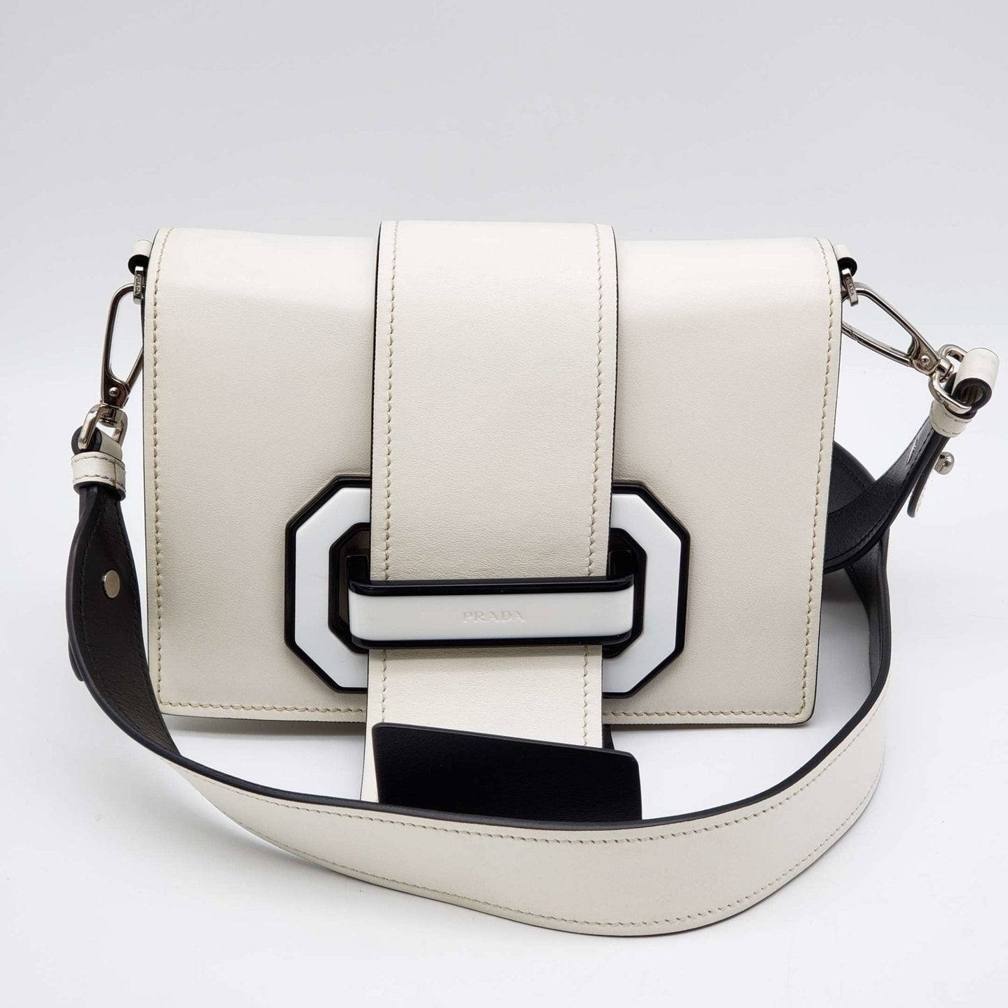 Prada Cahier Shoulder And Crossbody Bag White Shoulder Bag