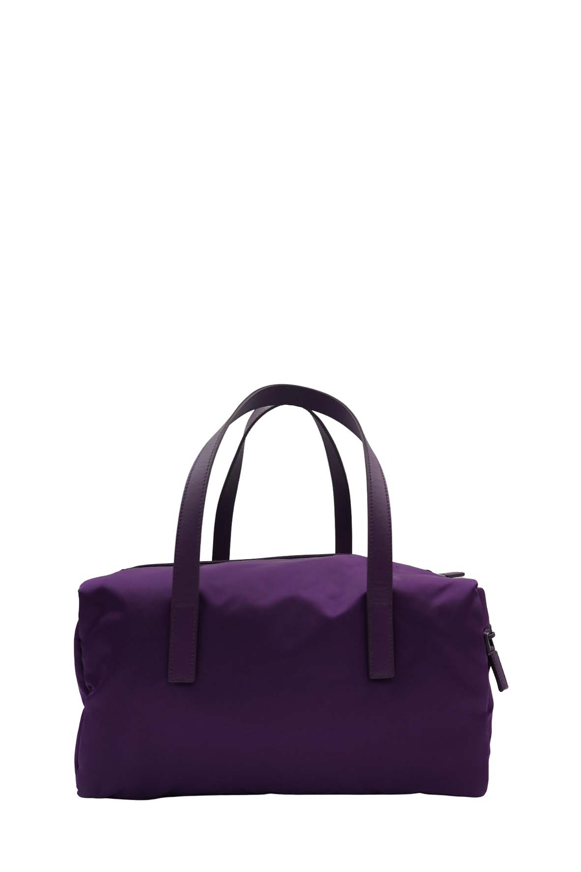 Prada Side Pocket Convertible Duffle Bag Tessuto Dark Purple Travel Bag