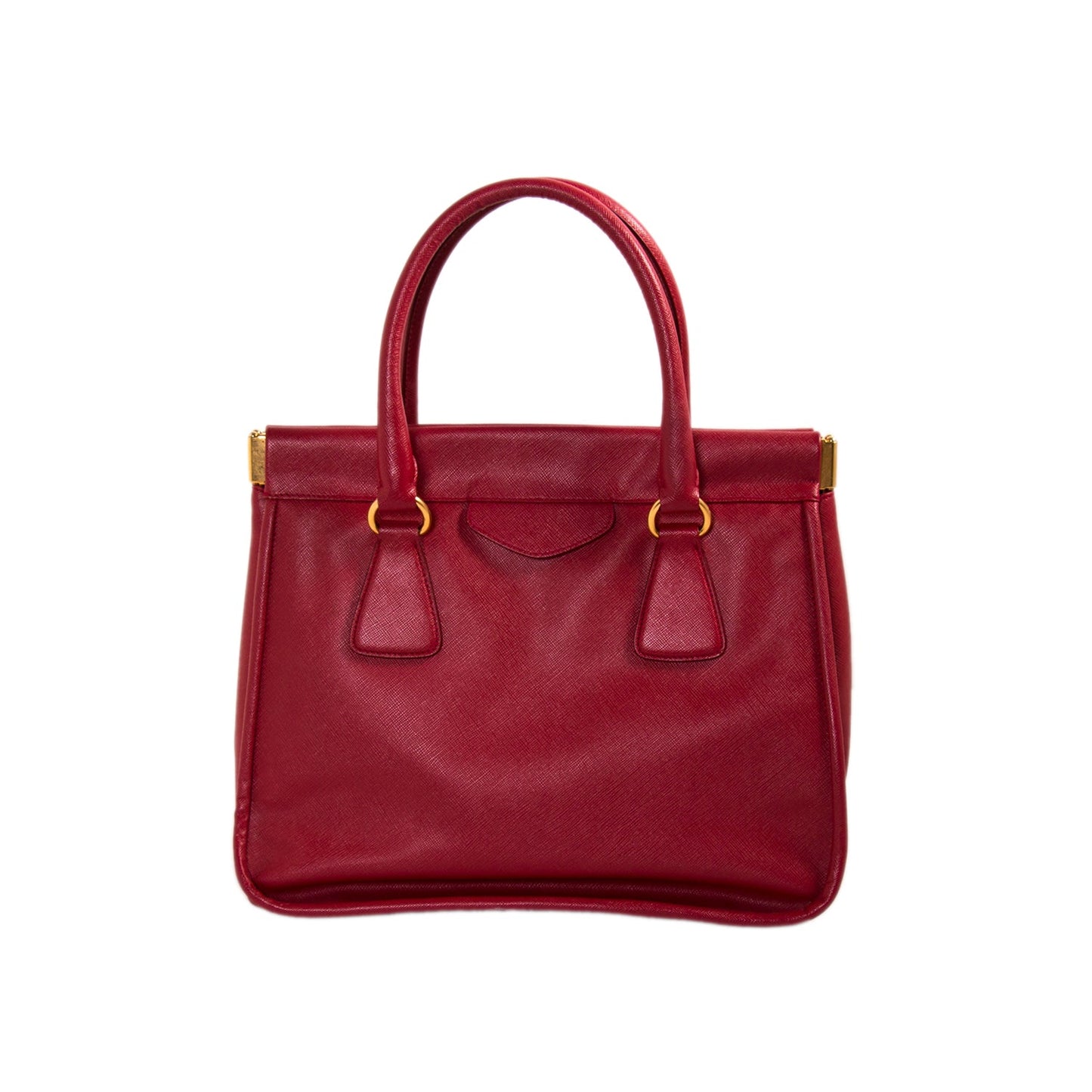 Prada Lux Double Handle Tote Bag Saffiano