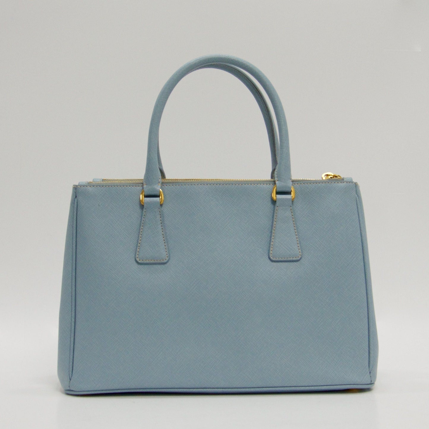 Prada Saffiano Lux Double Zip Tote Handbag Small Tote Bag