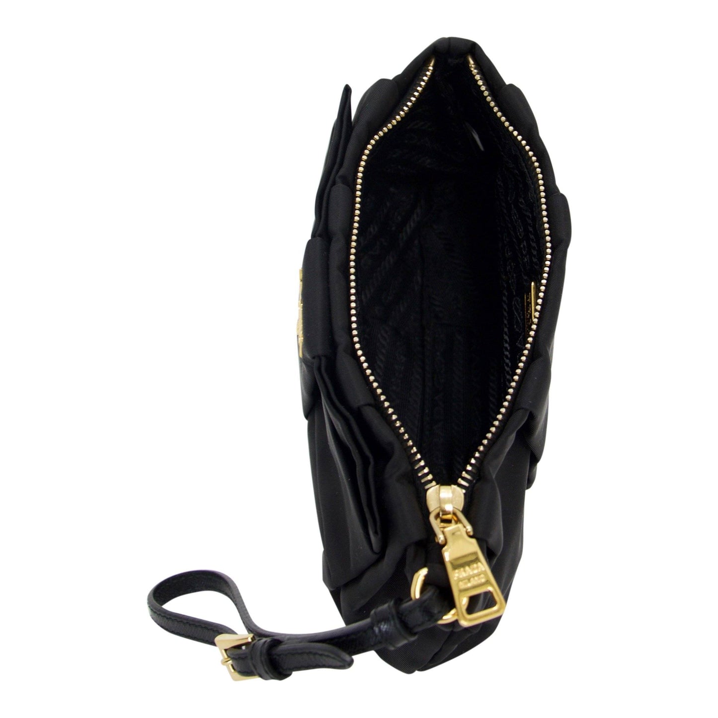 Prada Tessuto Bow Wristlet Handbag Travel Bag