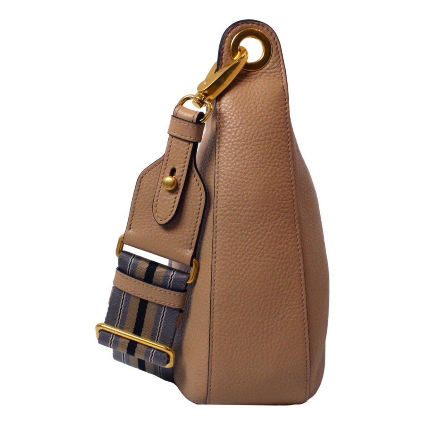 Prada Daino Bag Web Stripe Strap Leather Nylon Vitello Shoulder Bag