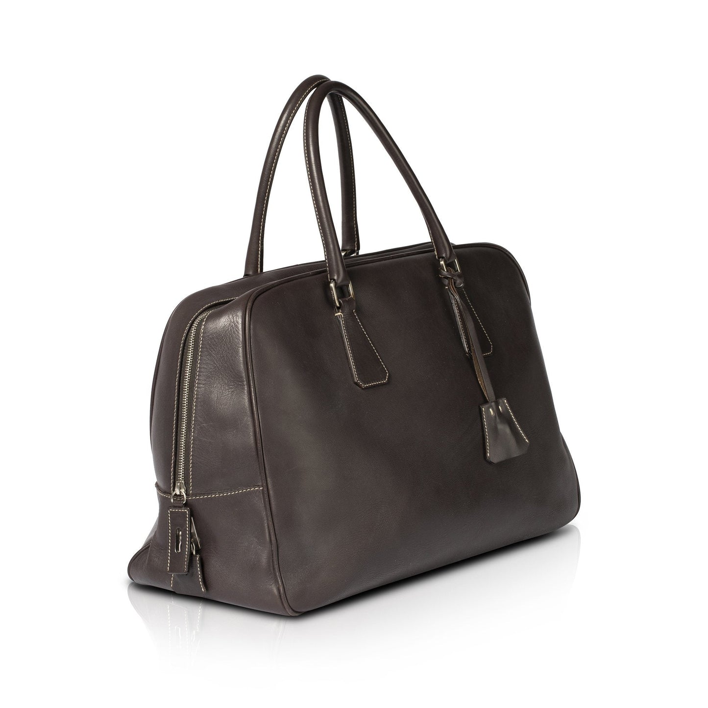 Prada Vitello Travel Briefcase Handbag Large Travel Bag