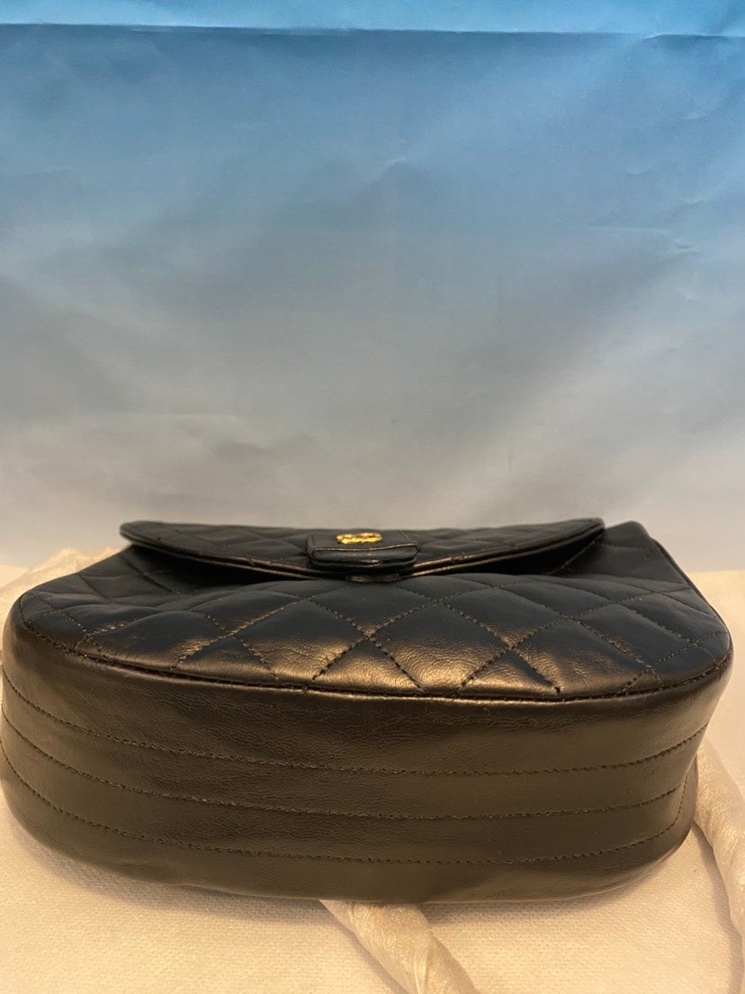 Chanel Quilted Black Leather Crossbody Bag