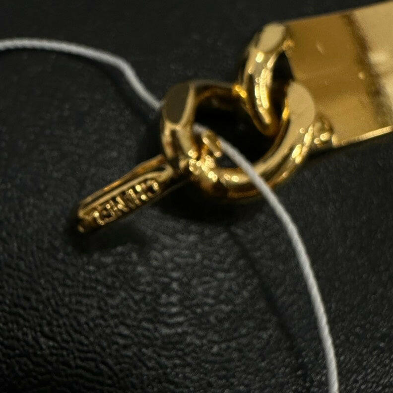 Chanel Gold and Black Leather Chain Belt cm/”