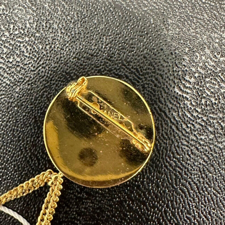 Chanel Gold Flap Bag Brooch - Small Size