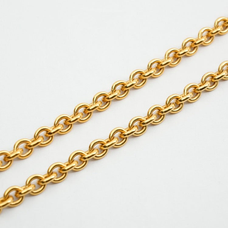 Chanel CC Gold Pendant Necklace inches