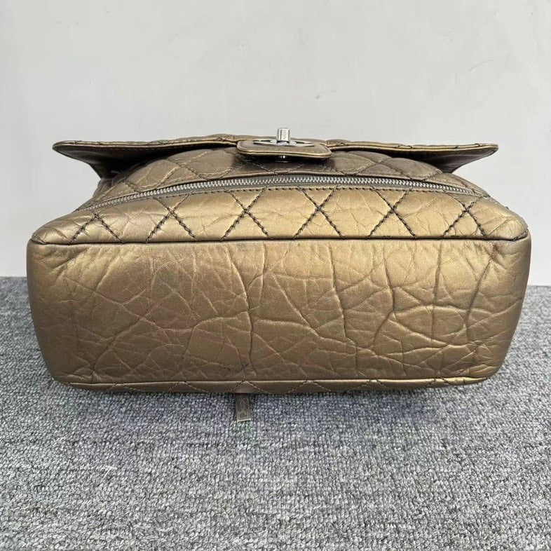 Chanel Gold Quilted PNY Expandable Bag
