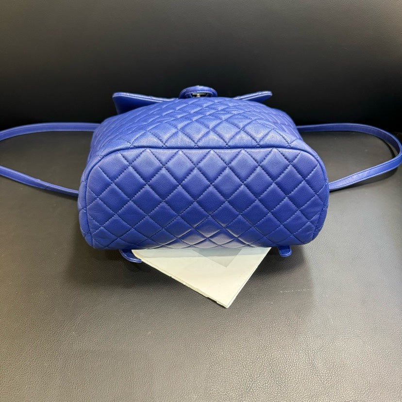 Chanel Blue Quilted Leather Backpack x.xcm G
