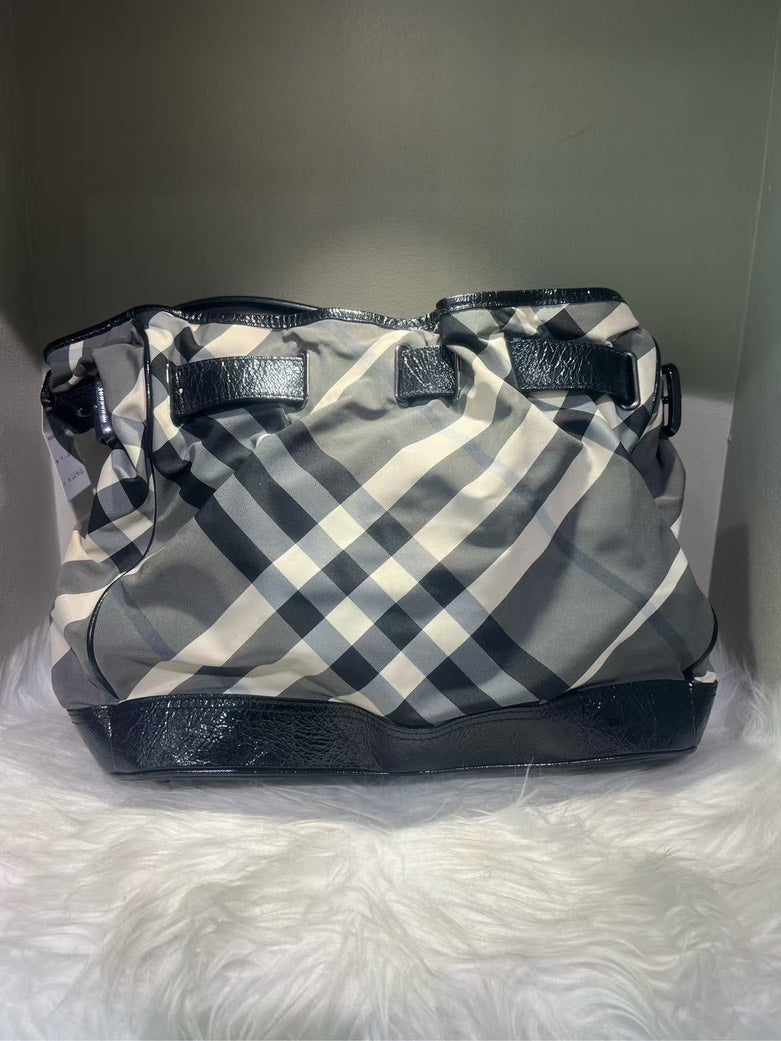 Burberry Luxury Check Plaid Shoulder Bag Black