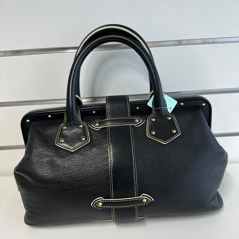 Louis Vuitton Suhali Lockit Black Leather Top Handle Bag