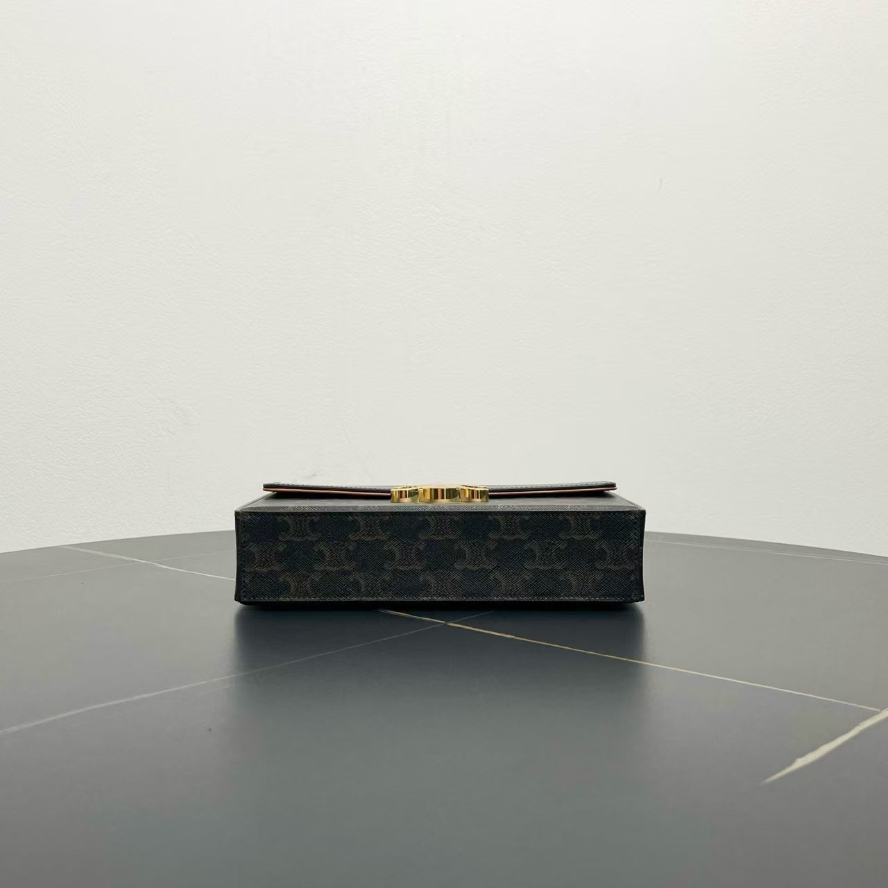 Luxury Triomphe Two Way Bag Canvas Black Travel Bag