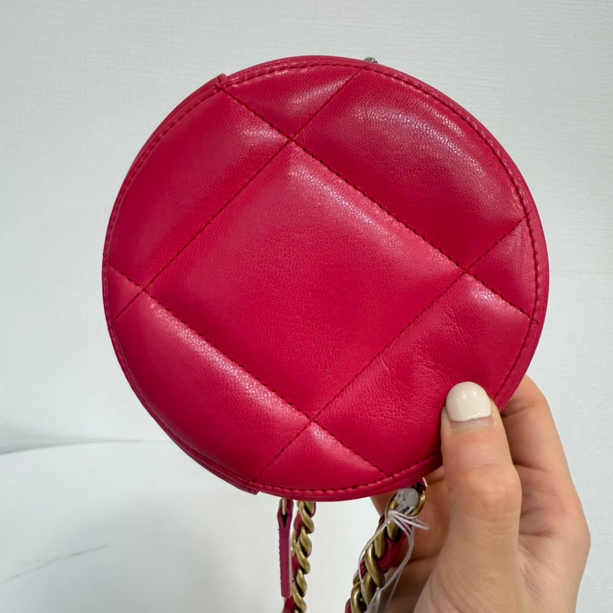 Chanel 19 Calfskin Pink 2way Chain Bag - Chanel Crossbody Shoulder Bag