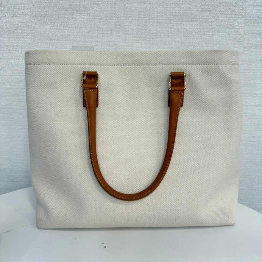 Luxury Tote Bag In Leather Canvas