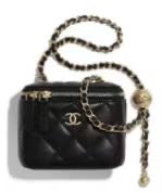 Chanel Lambskin Mini Shoulder Bag Black