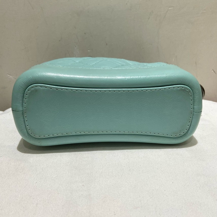 Chanel Gabrielle Small Crossbody Bag in Light Blue Leather with Card