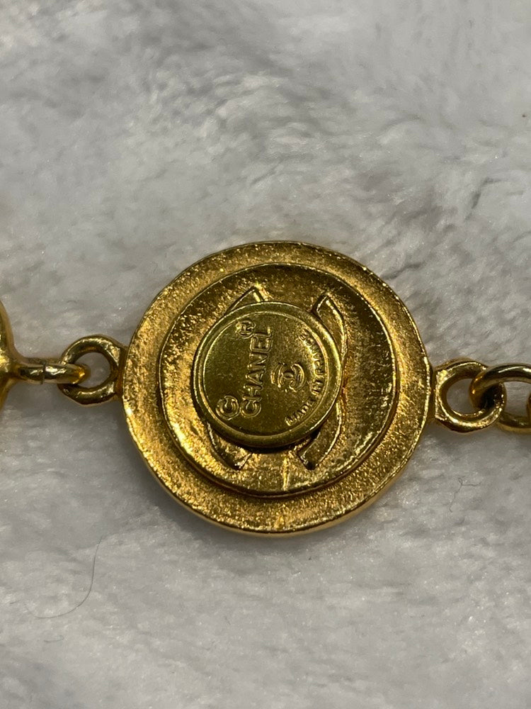 CHANEL Gold Chain Belt L-XL