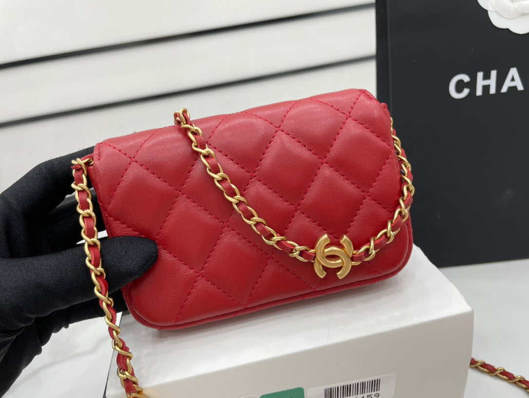 CHLMini , ’s 7.5in 19cm Red Flap Mini Bag