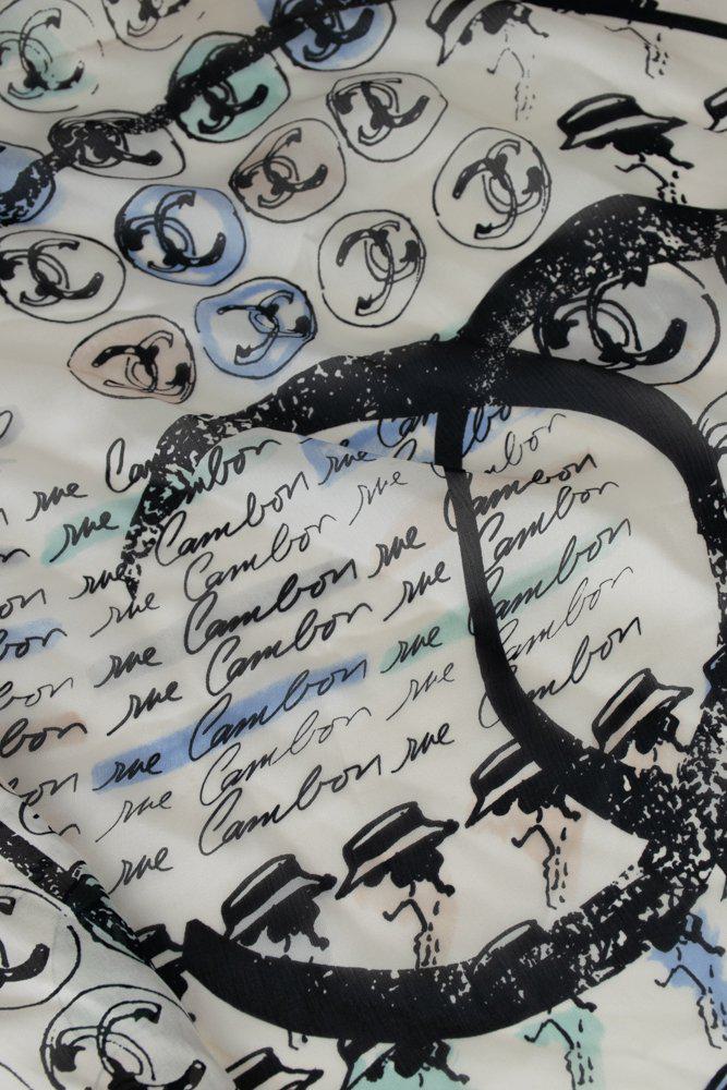 Chanel Cc Motif Silk Scarf Bag