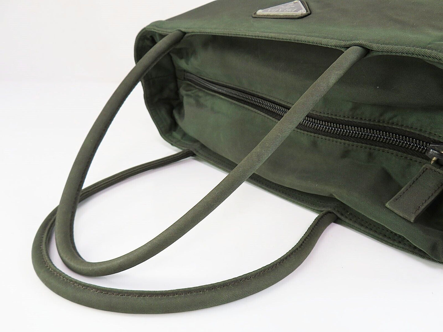 Prada Milano Khaki Tessuto Shoulder Bag Nylon
