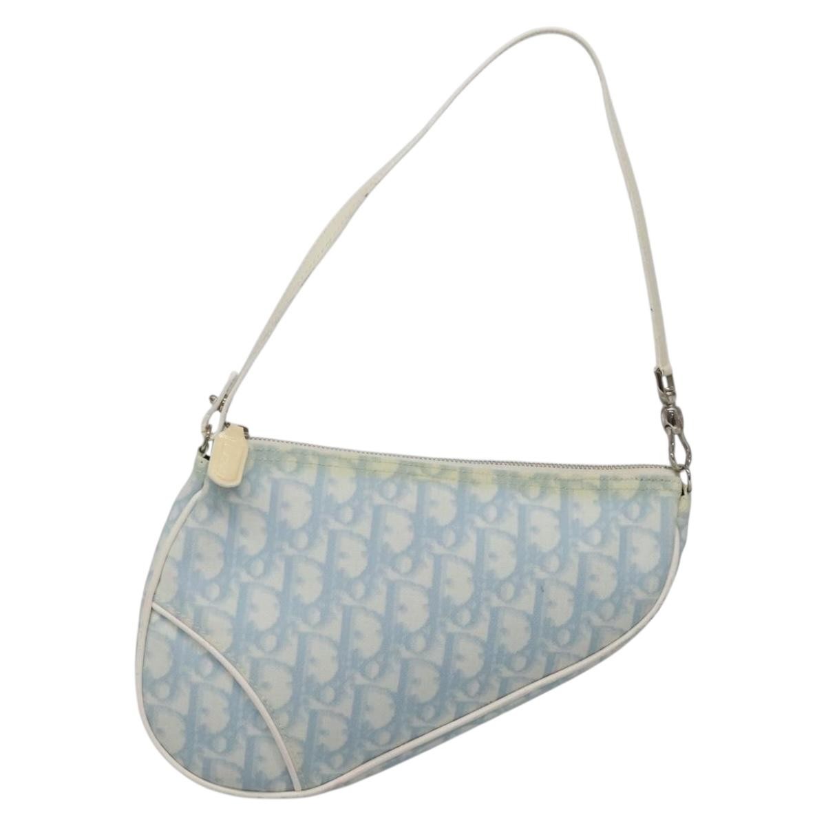 Dior Handbag Christian Saddle Bag issimo Bag Canvas Blue
