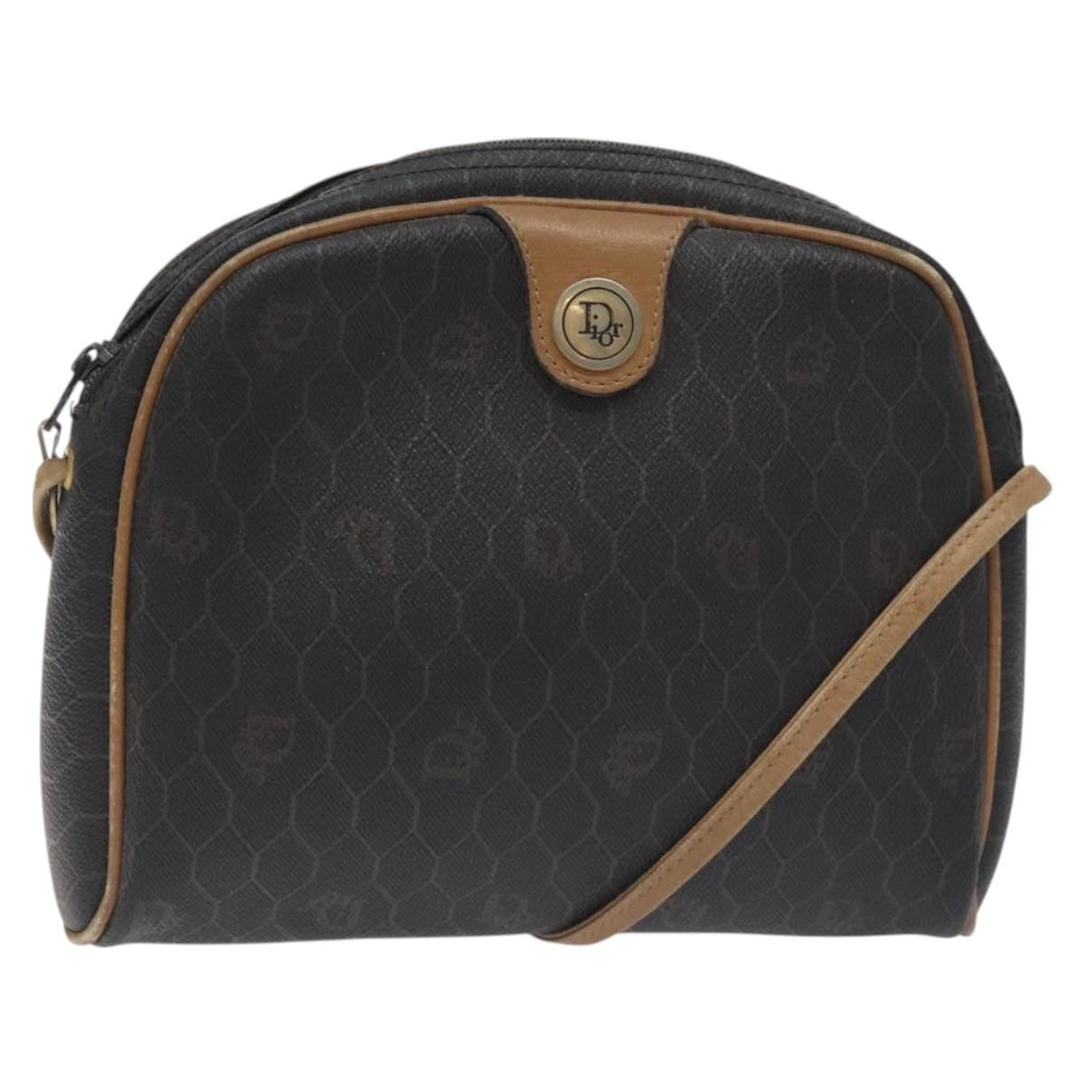 Dior Shoulder Bag Christian Honeycomb Bag Canvas Black