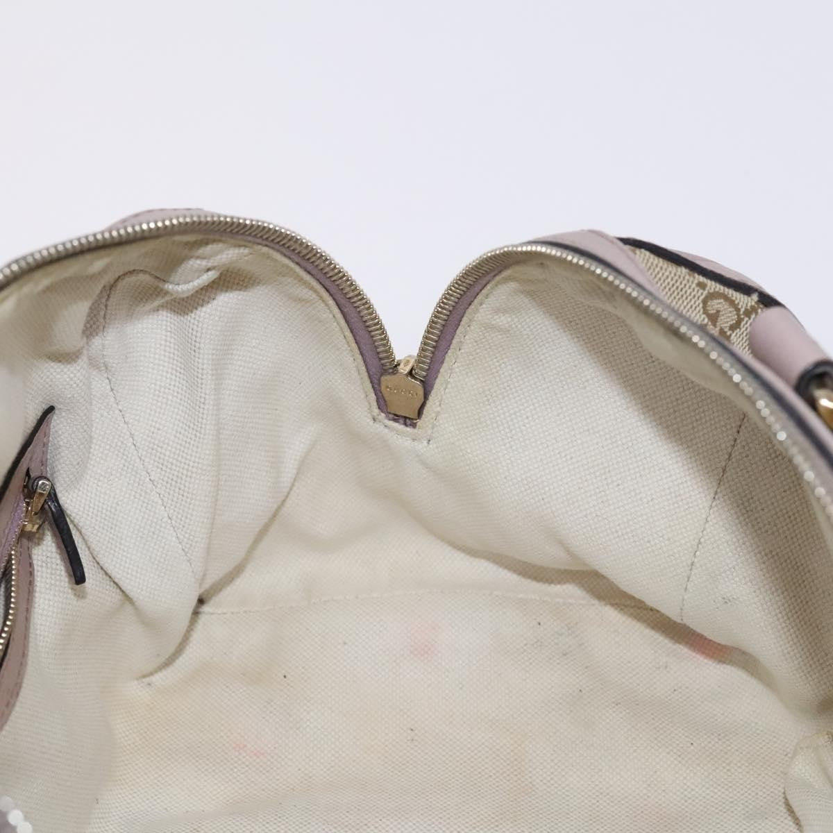Gucci Web Boston Bag Gg Canvas Beige Canvas Bag