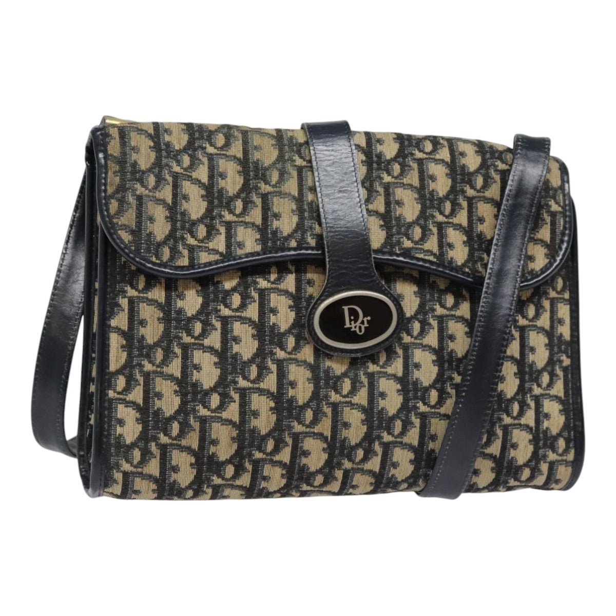 Dior Crossbody Bag Christian Shoulder Bag Bag Canvas Blue Navy