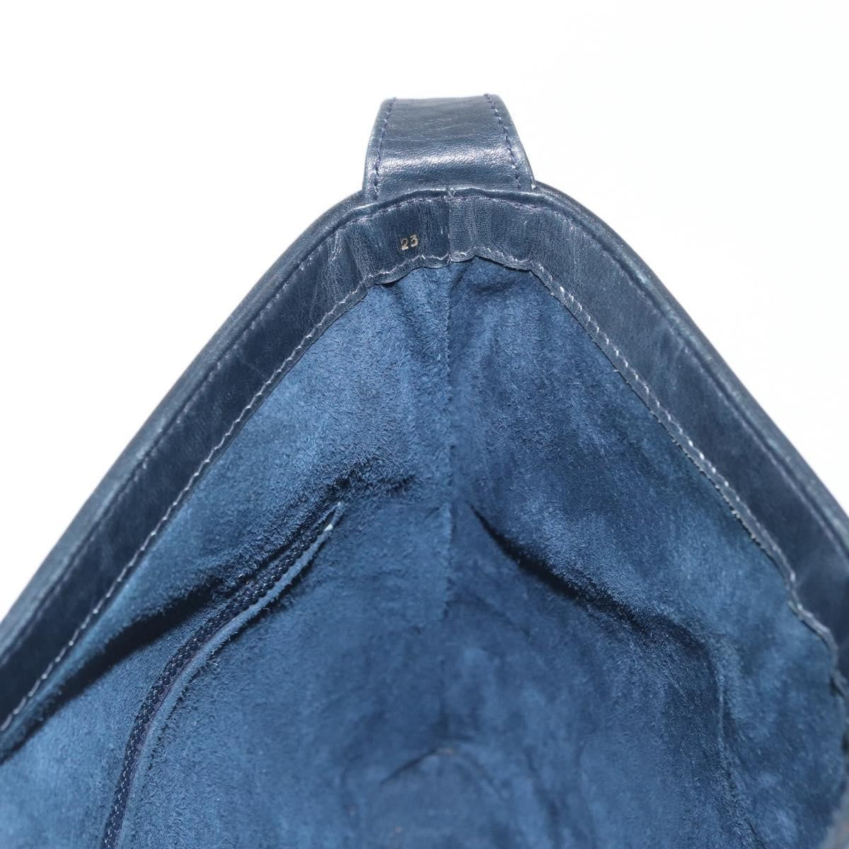 Gucci Sherry Line Shoulder Bag Suede Navy Suede Shoulder Bag Bag