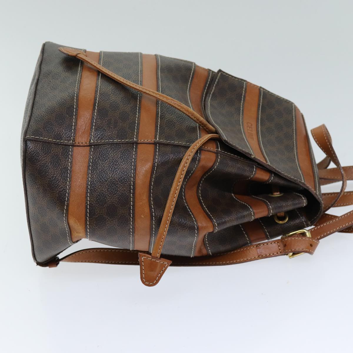Luxury Macadam Backpack Pvc Handbag Canvas Brown