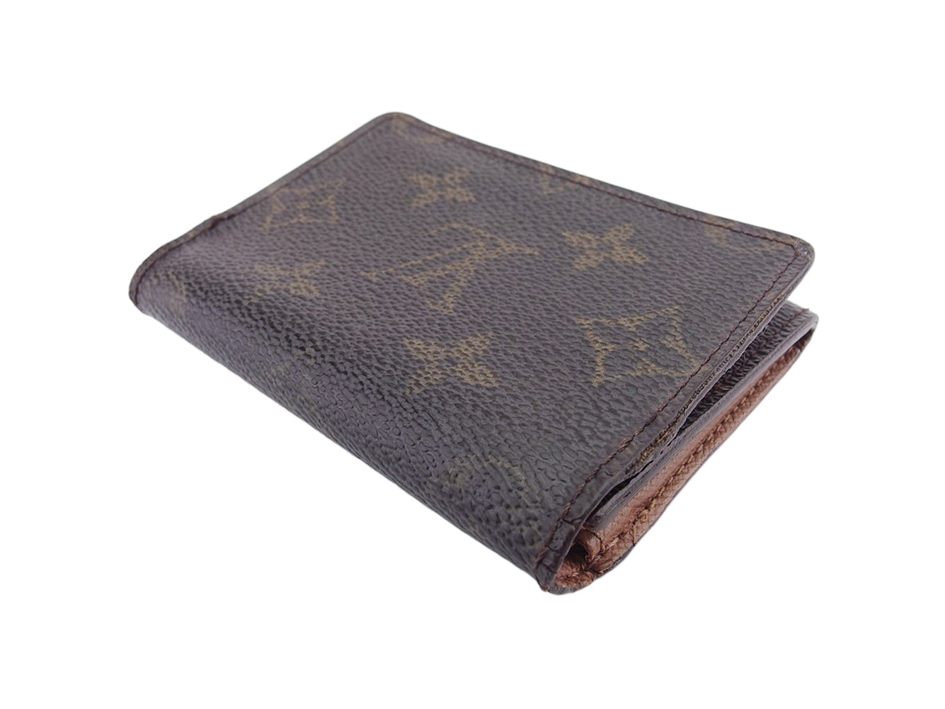 Louis Vuitton M62920 Anvelop Cult De Vuitto Brown Beige Wallet Case