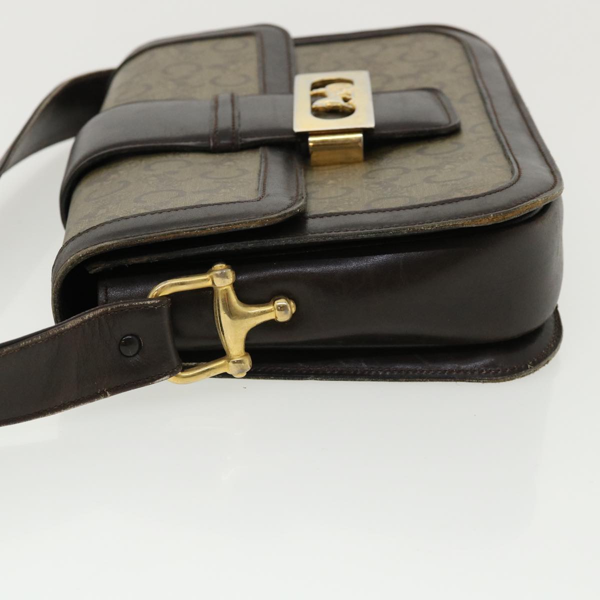 Luxury C Macadam Horse Carriage Shoulder Bag Canvas Brown