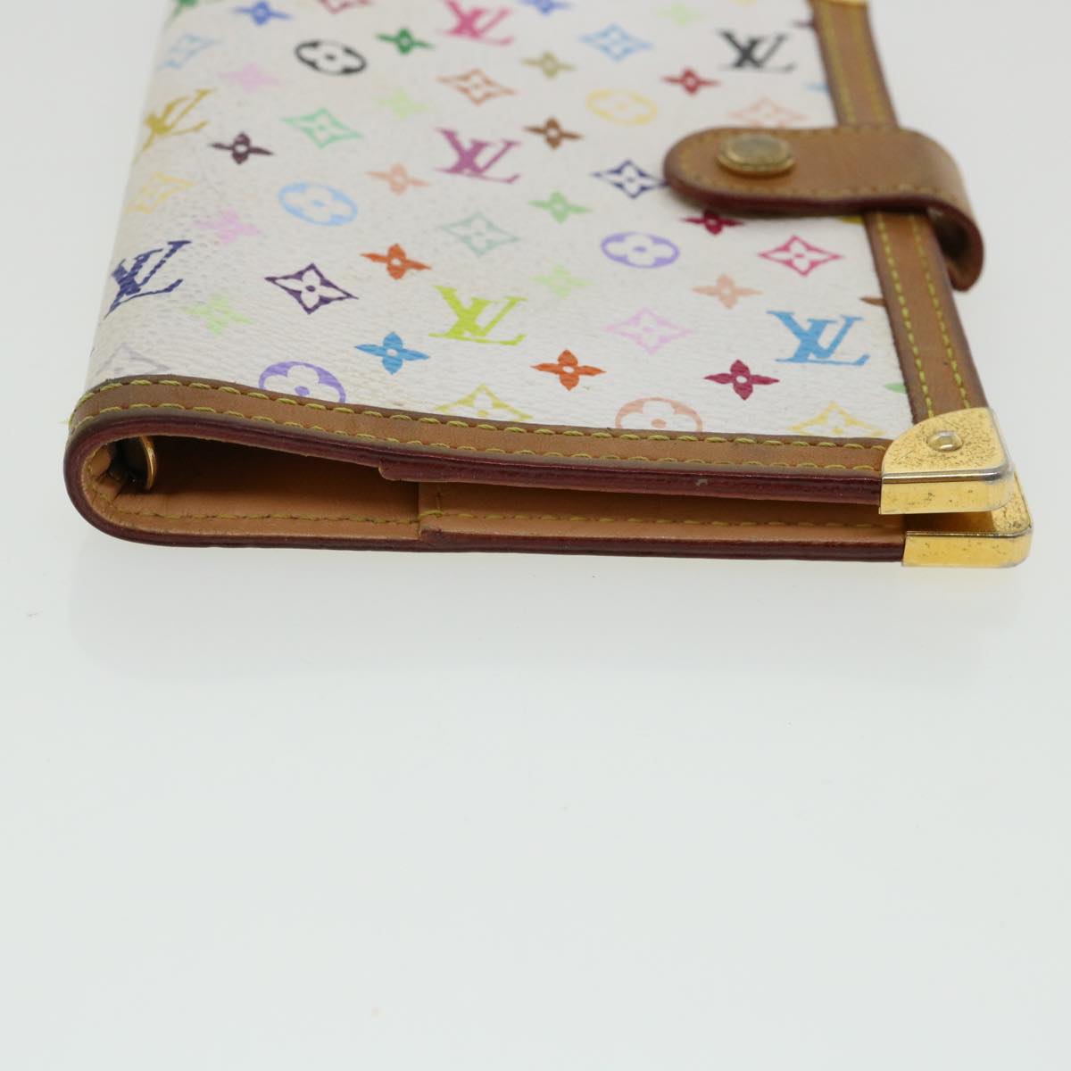 LOUIS VUITTON Multicolor Agenda PM Day Planner Cover White R20896 LV yk1256