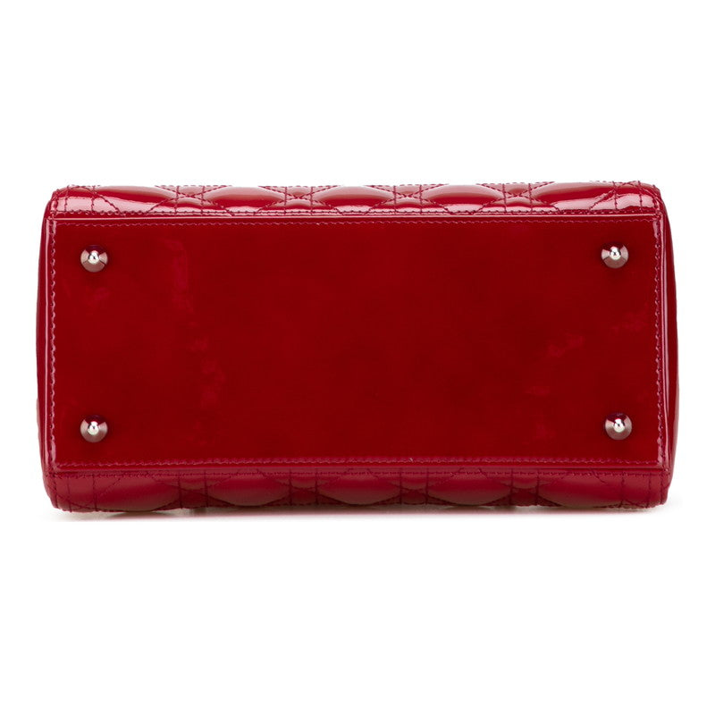 Dior Lady Cannage 2Way Bag Leather Patent Travel Bag 2Way Bag 2