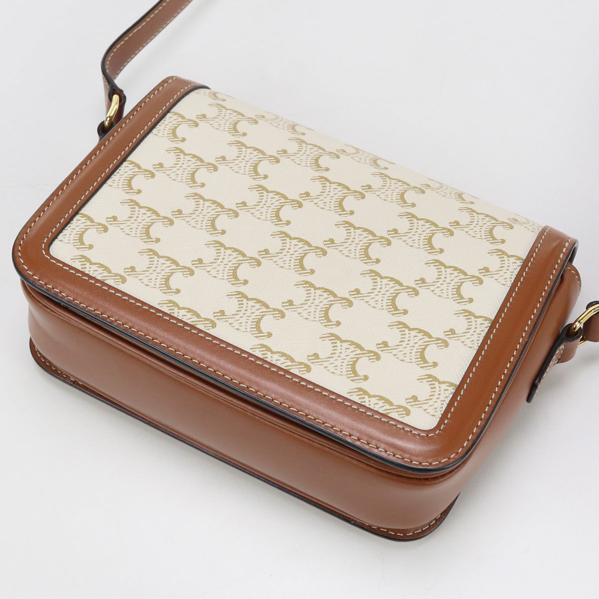 Bz Bc Teen Triomphebag Shoulder Pvc Calfskin Canvas White Shoulder Bag