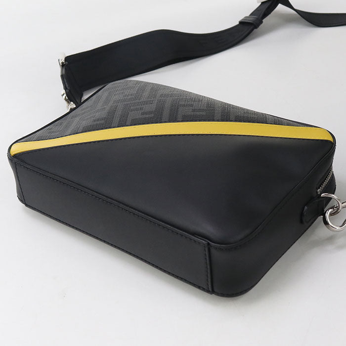 Fendi 7M0286 Alka Camera Case Diagonal Shoulder Bag Pvc Leather Black
