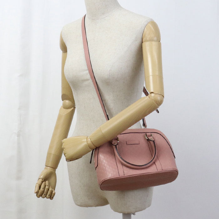 Gucci 2WAY Micro Guccisima Leather Pink Handbag