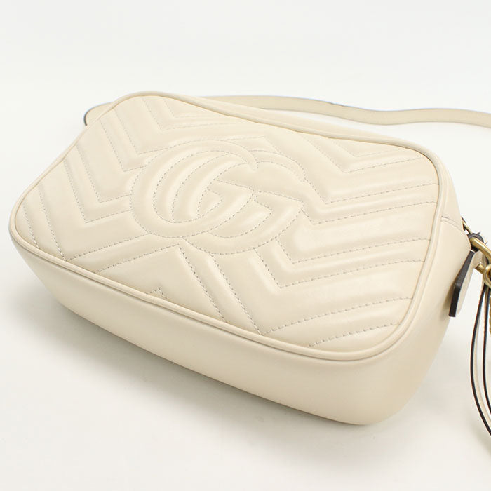 Gucci camera GG Marmont Leather White Small Shoulder Bag