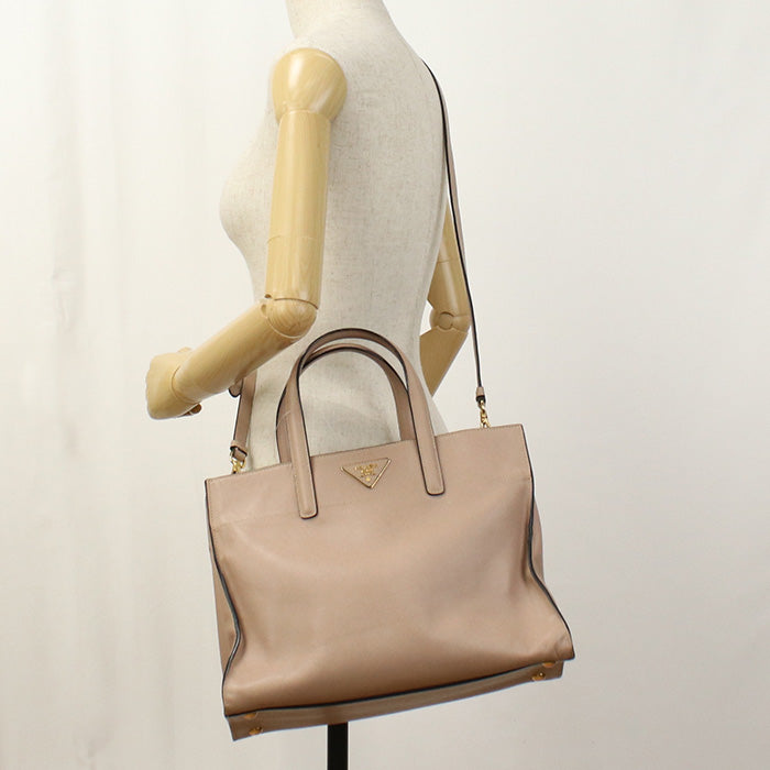 Way Tote Bag Safiano Women Leather Pink
